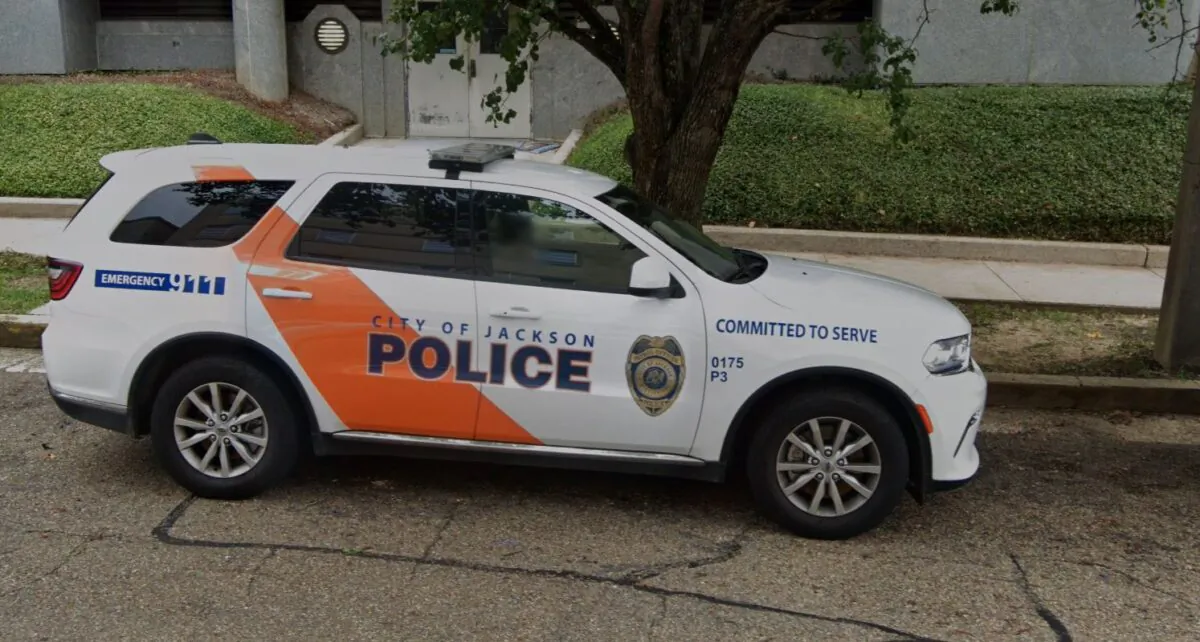 A police car in Jackson, Miss., in August 2022. (Google Street View)