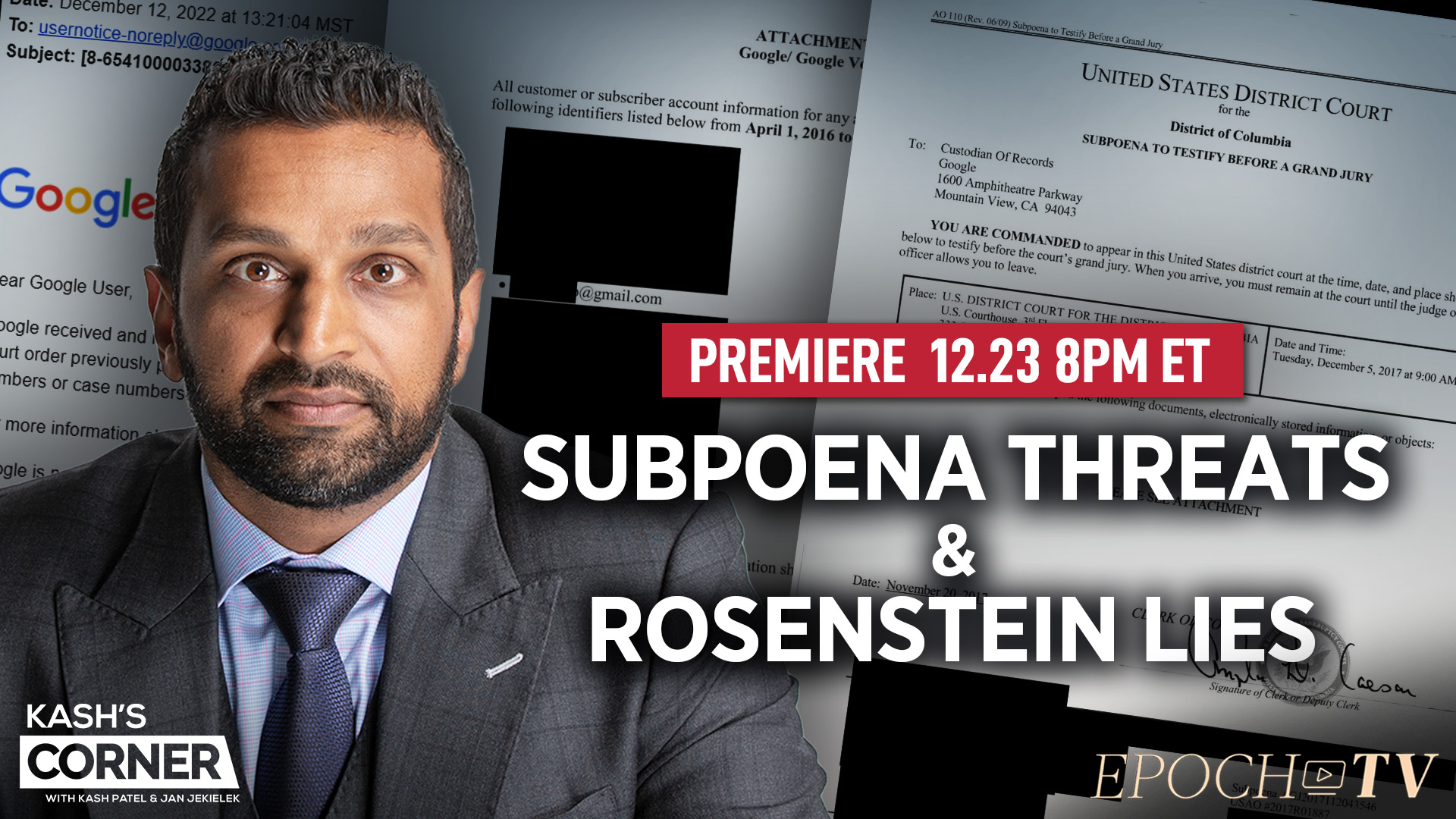 PREMIERING 8PM ET: Kash's Corner: DOJ Exposed for Subpoenaing My Records in 2017, AG Rosenstein Lies; FBI's $3.4 Million Payment to Twitter Just Tip of the Iceberg - Vimarsana News