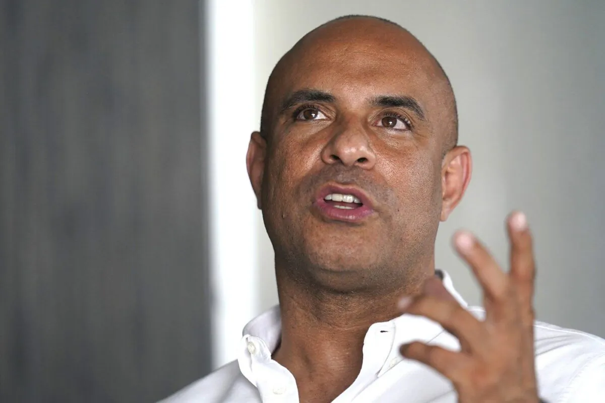 Laurent Lamothe, a former prime minister of Haiti, speaks during an interview in Miami Beach, Fla. on July 7, 2021. (The Canadian Press/AP, Lynne Sladky)