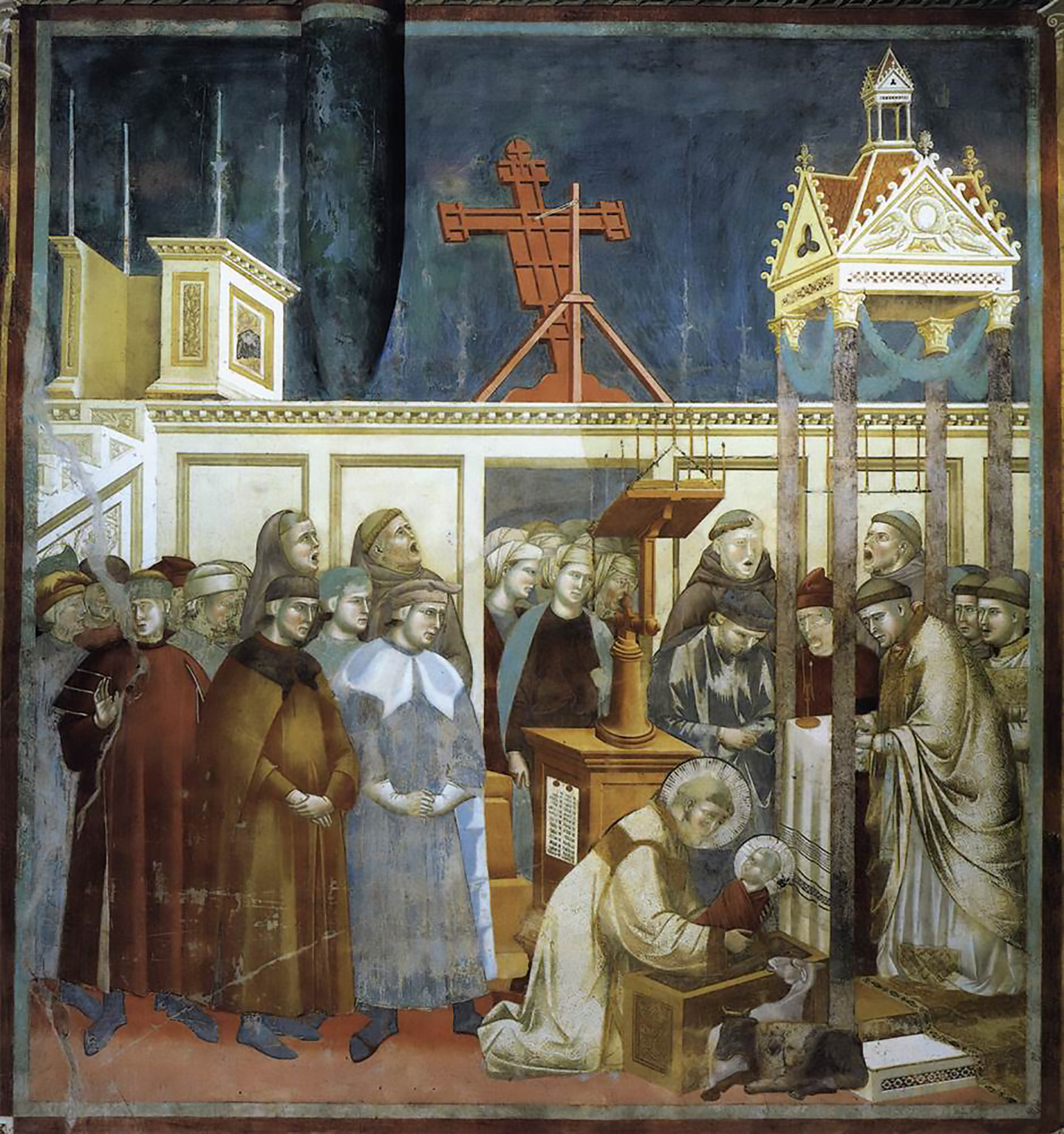 Giotto's St. Francis frescoe, preparing crib