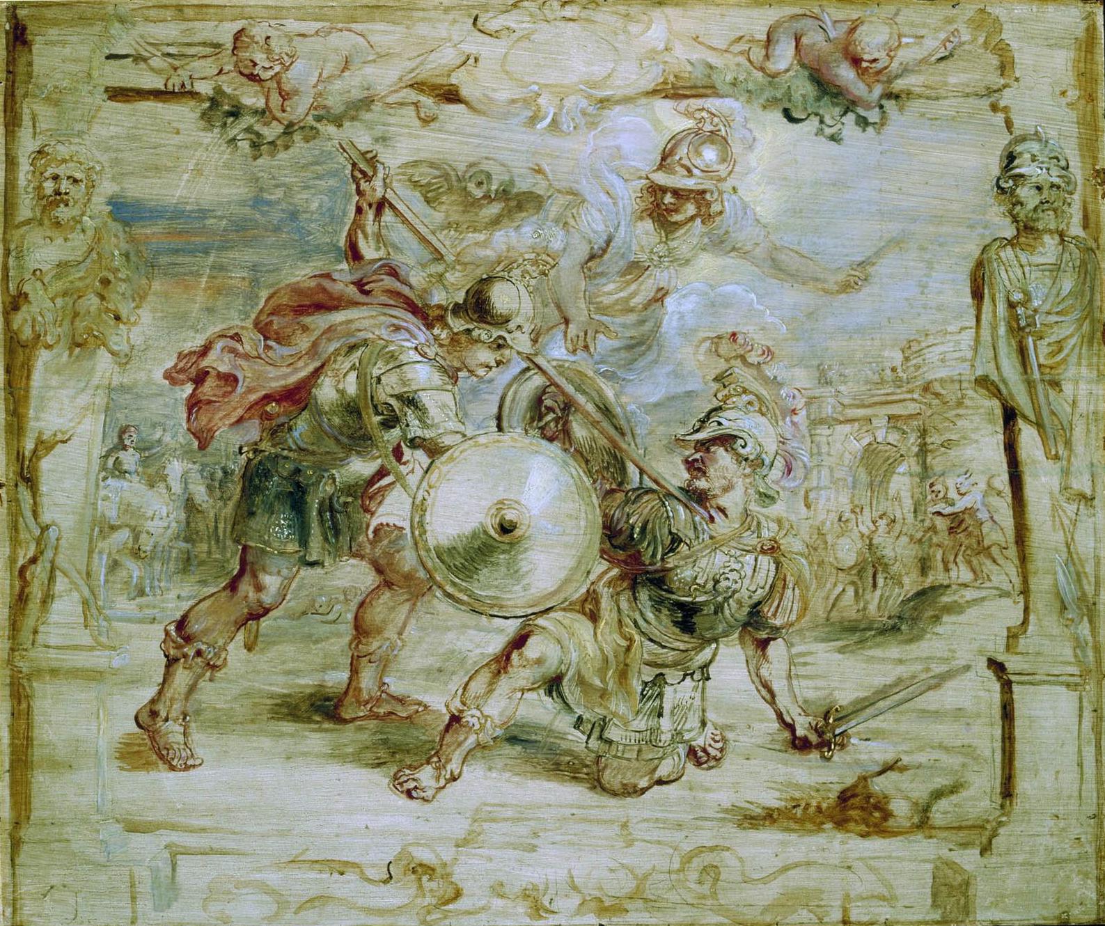 Death of Hector, a painting
