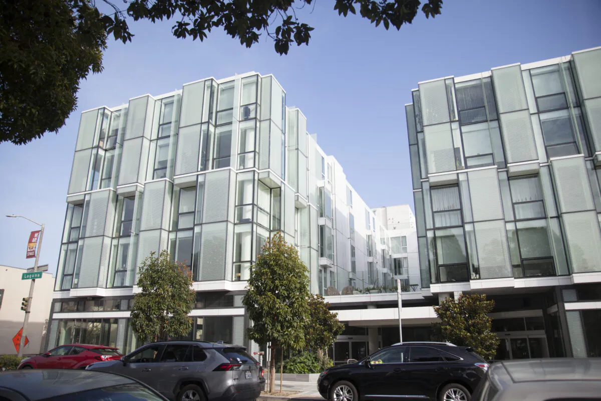 The building project 555 Fulton Street in San Francisco on Dec. 20, 2022. (Lear Zhou/The Epoch Times)