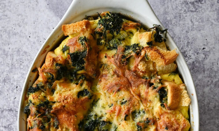 Spinach & Cheese Strata