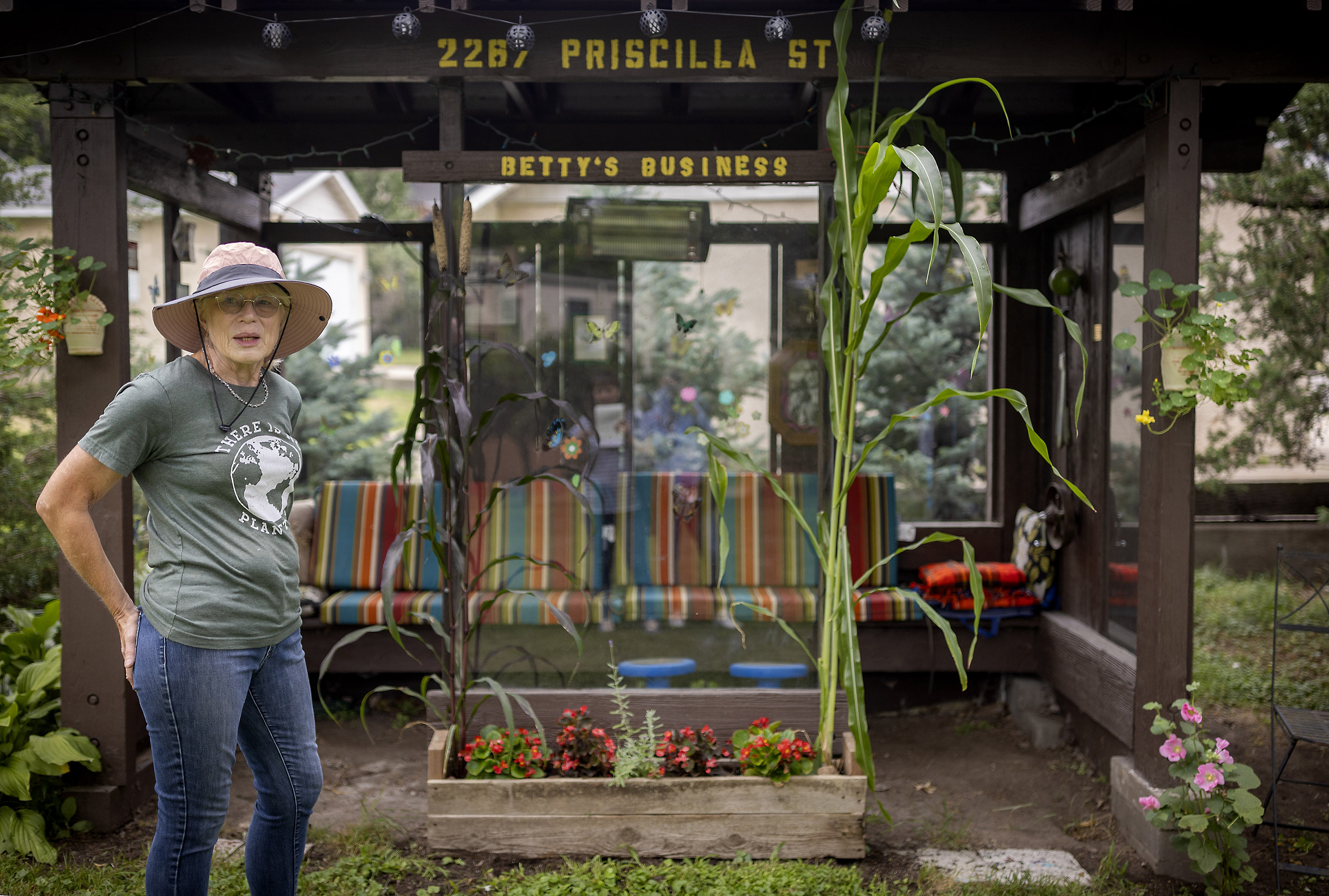 Betty Lotterman gives a tour of her backyard garden