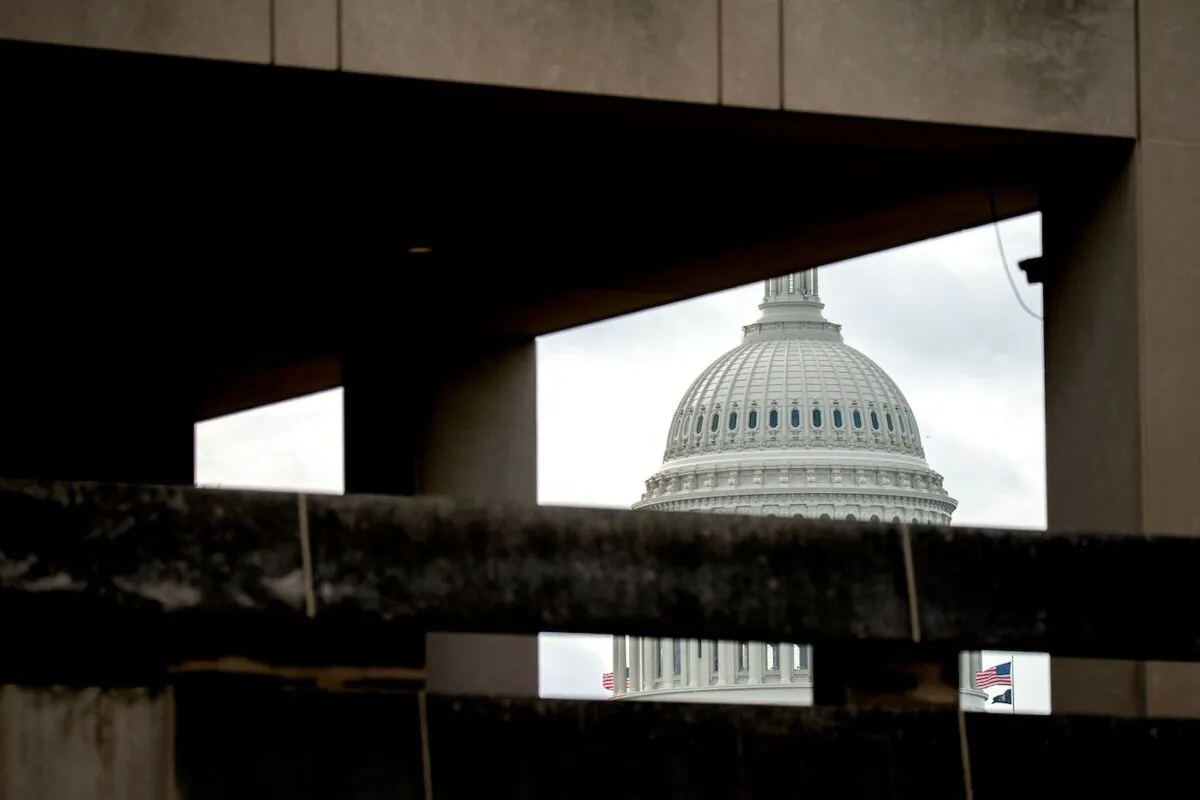 The U.S. Capitol building is seen from the U.S. District Court House in Washington on July 18, 2022. (Stefani Reynolds/AFP via Getty Images)