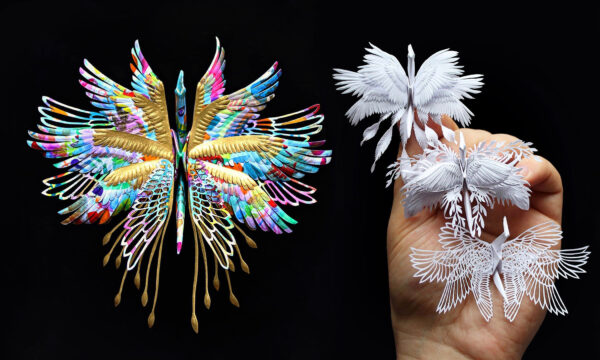 Self-Taught Origami Artist Folds Exquisitely Intricate Paper Cranes to Inspire Hope and Light in People's Lives