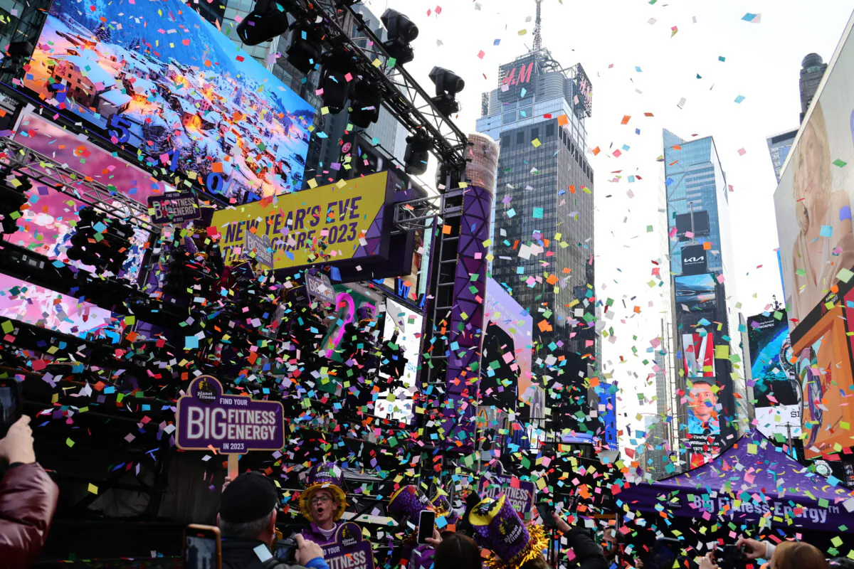 Times Square New Year's Eve 2023 Celebration in New York City, on Dec. 29, 2022. (Theo Wargo/Getty Images)