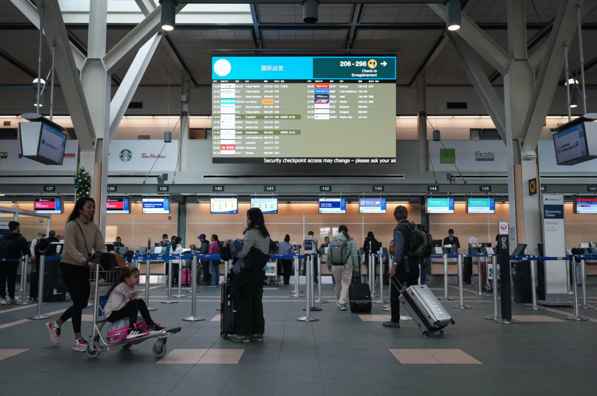 The Vancouver International Airport in Richmond, B.C., on Dec. 26, 2022. (The Canadian Press/Darryl Dyck)