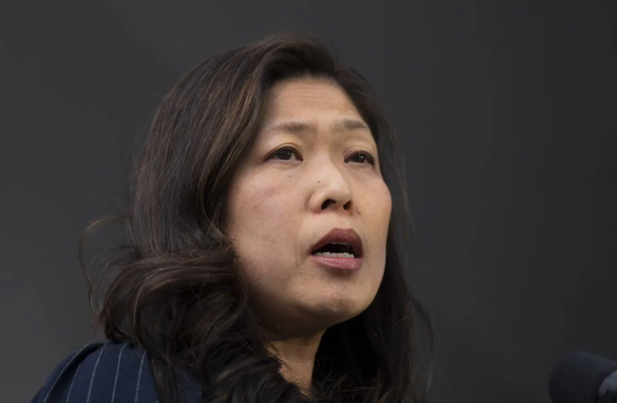 Economic Development Minister, International Trade Minister and Small Business and Export Promotion Minister Mary Ng speaks with the media, Jan. 11, 2023 in Mexico City, Mexico. (The Canadian Press/Adrian Wyld)
