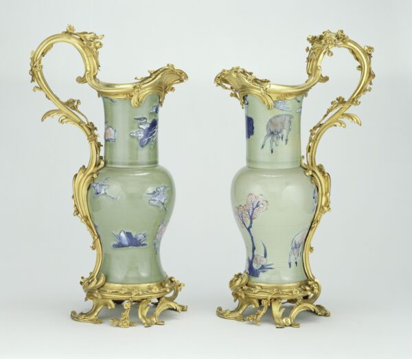 pair of Chinese ewers