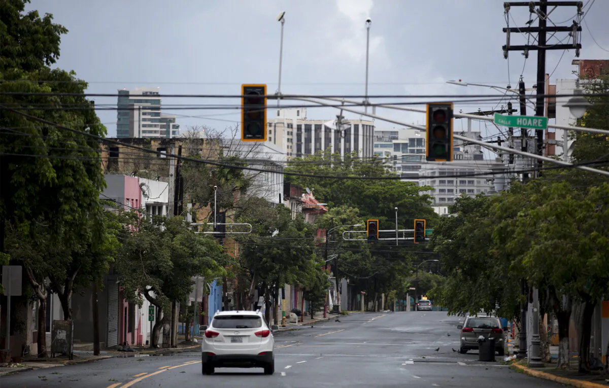The Condado tourist zone in San Juan after Hurricane Fiona struck the Caribbean nation in San Juan, Puerto Rico, on Sept. 19, 2022. (Jose Jimenez/Getty Images)