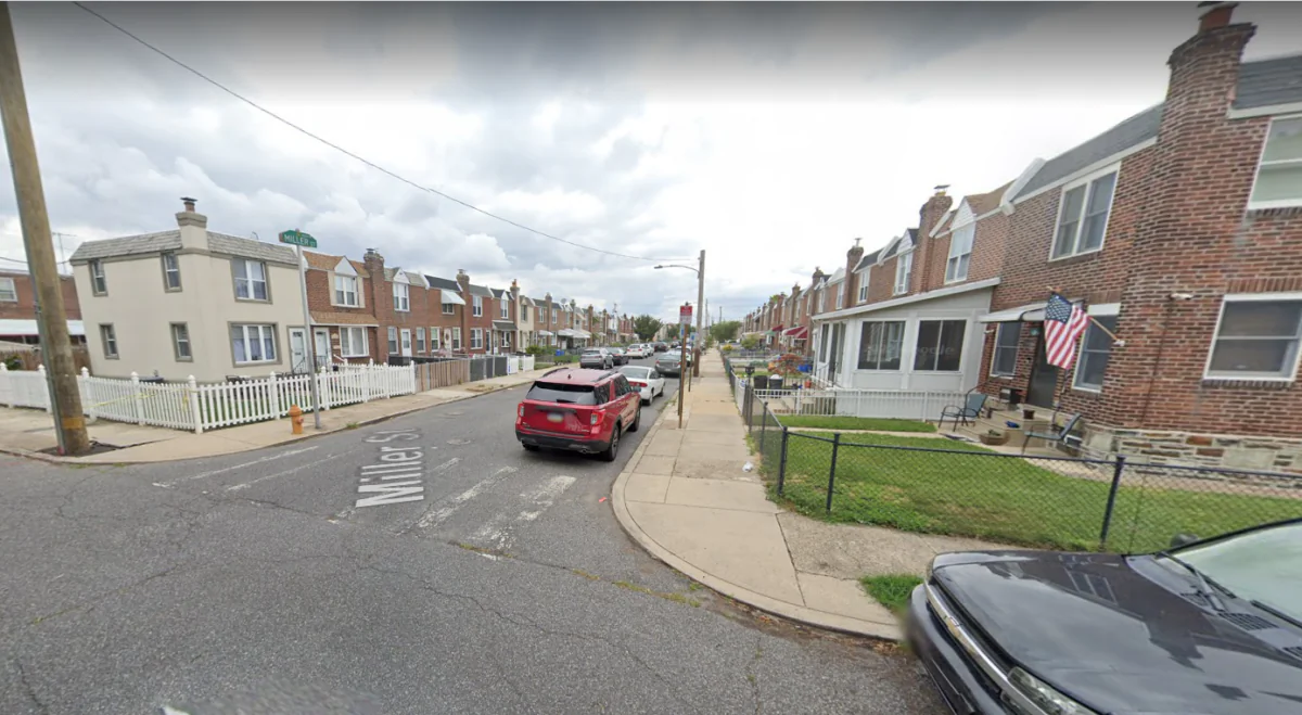 The intersection of Miller Street and East Atlantic street in the Port Richmond neighborhood of Philadelphia in July 2022. (Google Maps/Screenshot via The Epoch Times)