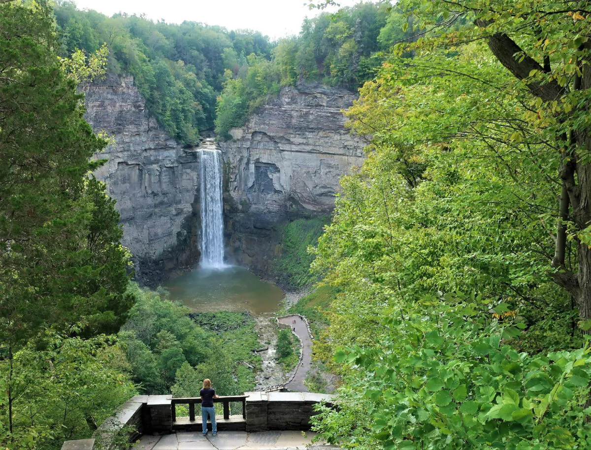 Taughannock Falls Overlook near Ithaca, New York, provides views of the tallest single-drop waterfall east of the Mississippi River. (Courtesy of Victor Block)