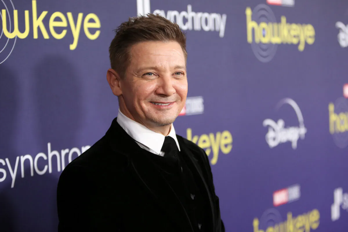 Jeremy Renner attends the Hawkeye Los Angeles Launch Event at El Capitan Theatre in Hollywood, California on Nov. 17, 2021. (Jesse Grant/Getty Images for Disney)