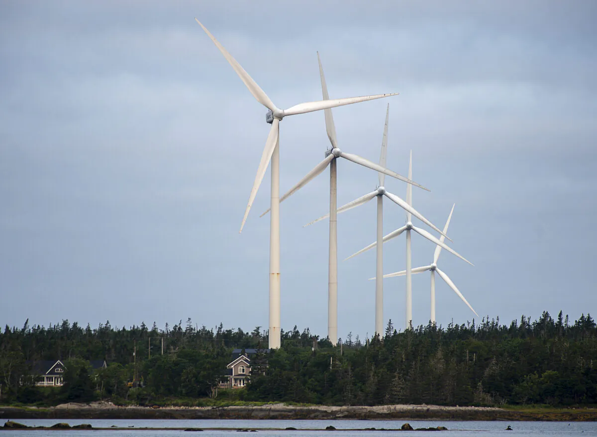 The West Pubnico Point Wind Farm in Lower West Pubnico, N.S., in a file photo. (The Canadian Press/Andrew Vaughan)
