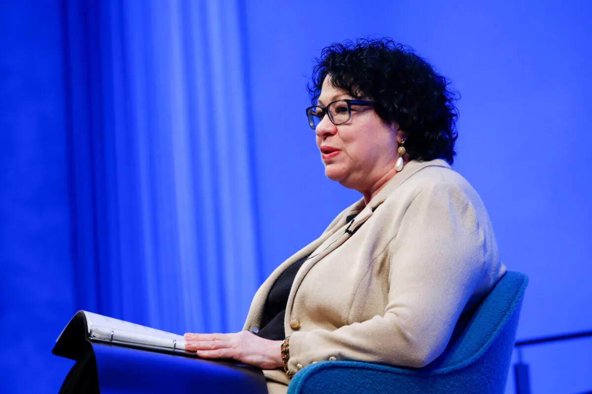 Supreme Court Justice Sonia Sotomayor speaks at an event in New York City, New York, on March 8, 2019. (REUTERS/Eduardo Munoz)
