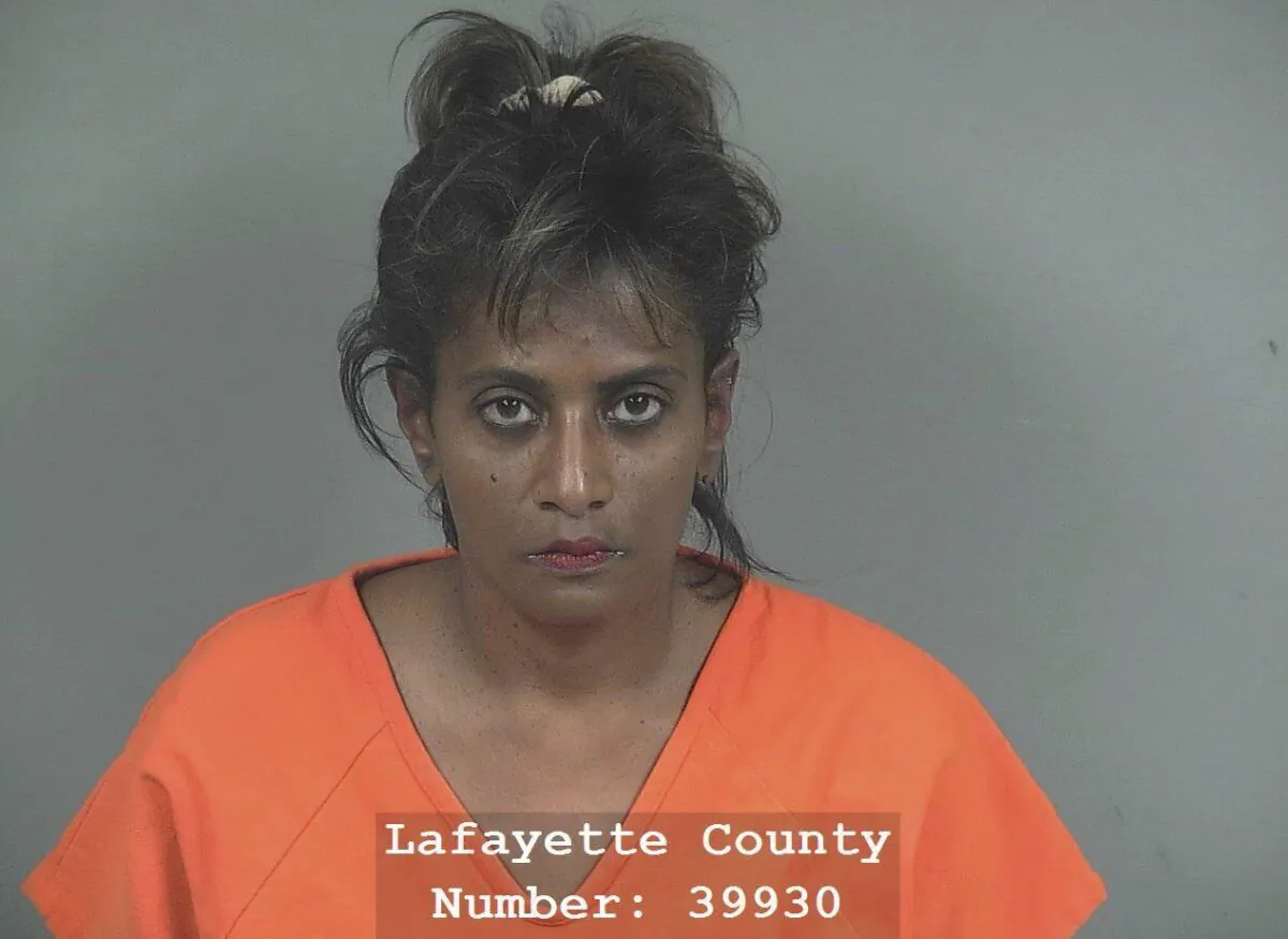 This booking photo shows Amanda Chapin. (Lafayette County Sheriff's Office via AP)