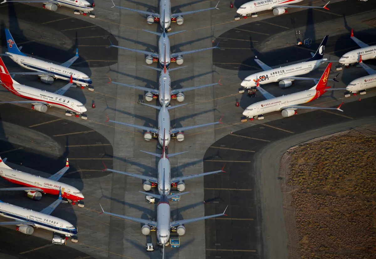 Boeing 737 MAX aircraft at Boeing facilities at the Grant County International Airport in Moses Lake, Wash., on Sept. 16, 2019. (Lindsey Wasson/Reuters)
