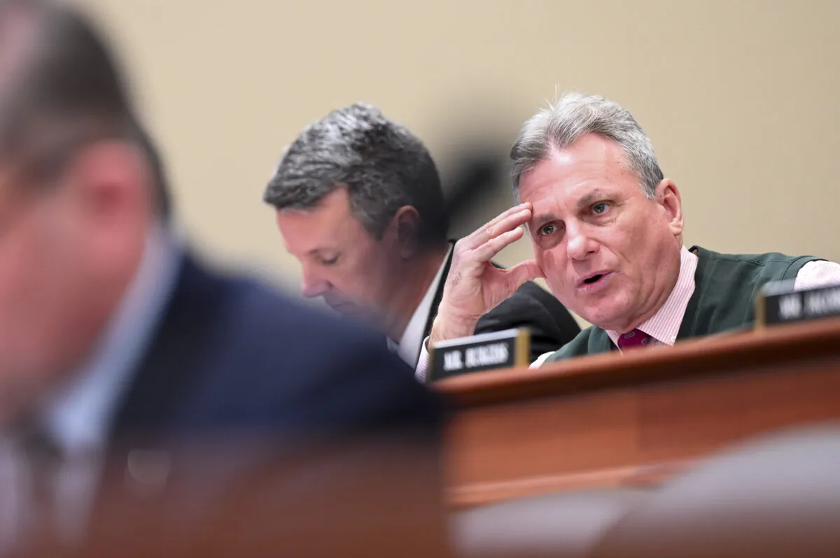 Rep. Buddy Carter (R-Ga.) speaks during a budget hearing to discuss President Joe Biden's budget for the fiscal year 2023, in Washington, on March 29, 2022. (Roberto Schmidt-Pool/Getty Images)