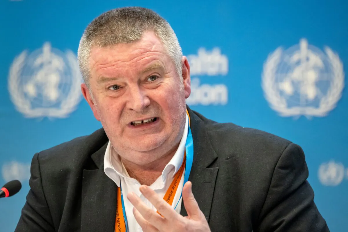 WHO Executive Director of Health emergencies program Michael Ryan gestures during a press conference at the World Health Organization's headquarters in Geneva, on Dec. 14, 2022. (Fabrice Coffrini/AFP via Getty Images)