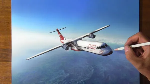 Drawing of a Propeller Plane | Marcello Barenghi