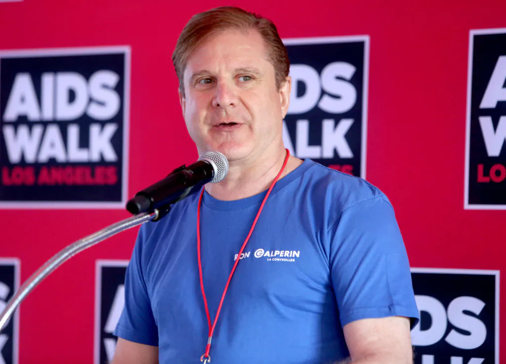Ron Galperin speaks during AIDS Walk Los Angeles 2019  in Los Angeles on Oct. 20, 2019. (Randy Shropshire/Getty Images for AIDS Walk Los Angeles)