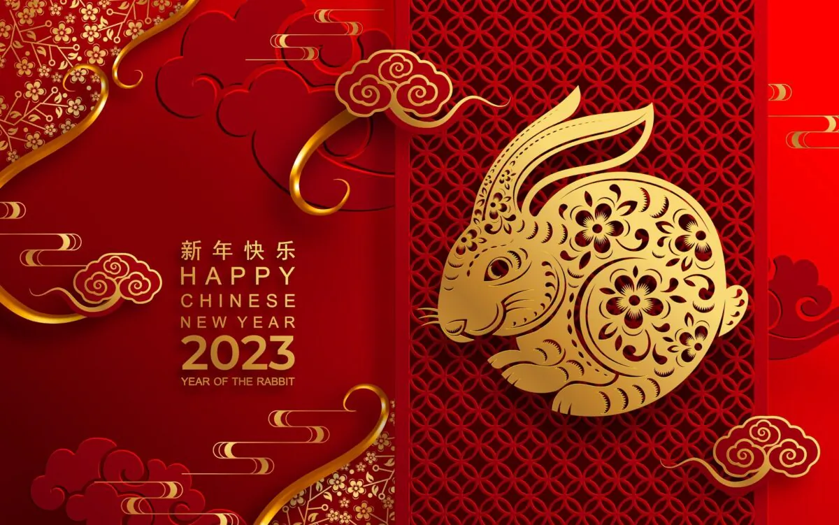 Chinese New Year 2023, year of the rabbit. (Siam Vector/Shutterstock)