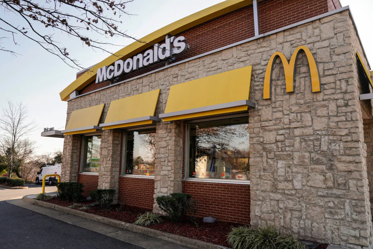 A McDonald's restaurant  in Arlington, Va., on Jan. 27, 2022. (Joshua Roberts/Reuters)