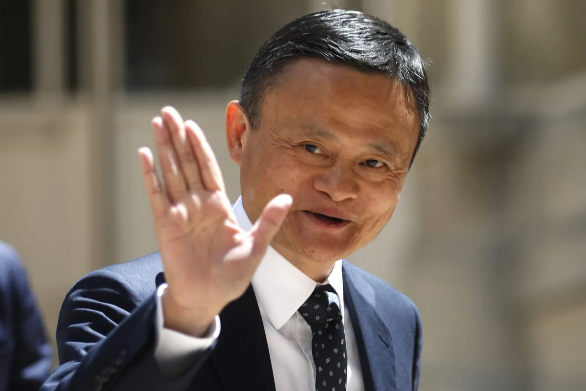 Founder of Alibaba group Jack Ma arrives for the Tech for Good summit in Paris on May 15, 2019. (Thibault Camus/AP Photo)