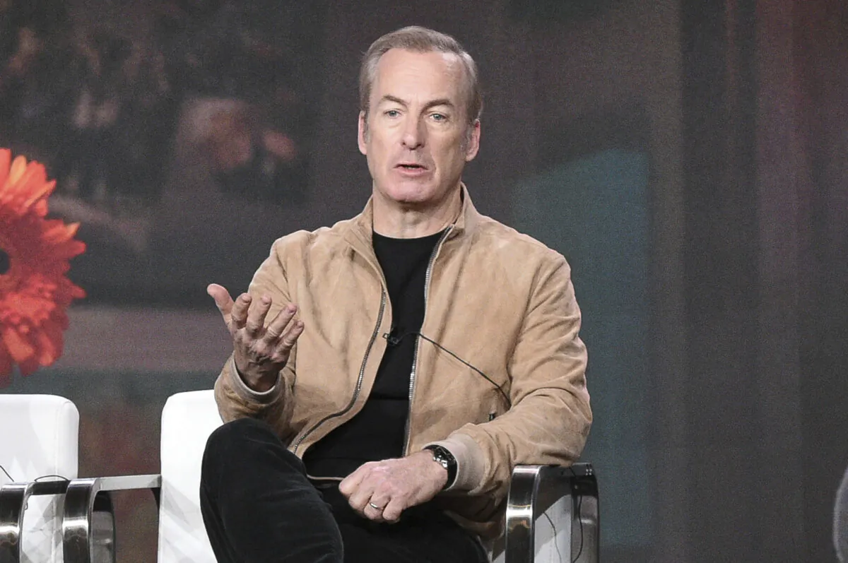 Bob Odenkirk participates in the AMC "lucky Hank" panel during the Winter Television Critics Association Press Tour at the Langham Huntington Hotel in Pasadena, Calif., on Jan. 10, 2023. (Richard Shotwell/Invision/AP)