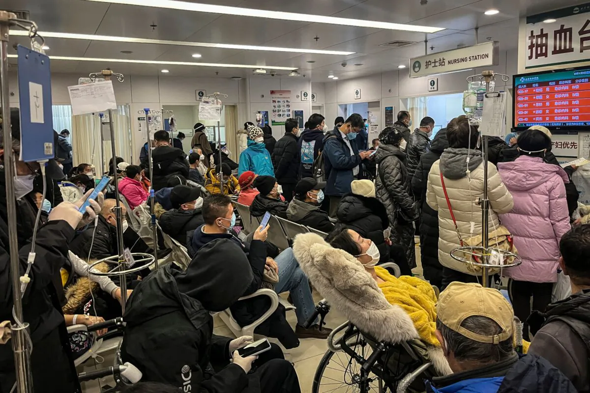 People wait in the emergency department of a hospital in Beijing, China, on Jan. 3, 2023. (Jade Gao/AFP via Getty Images)