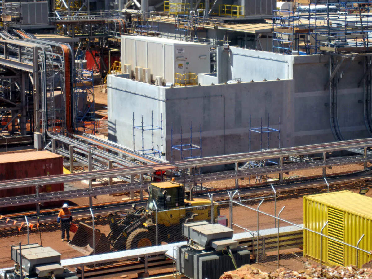 A 450 megawatt combined cycle gas-fired power station under construction in the Pilbara region of Western Australia, on March 5, 2010. (Amy Coopes/AFP via Getty Images)
