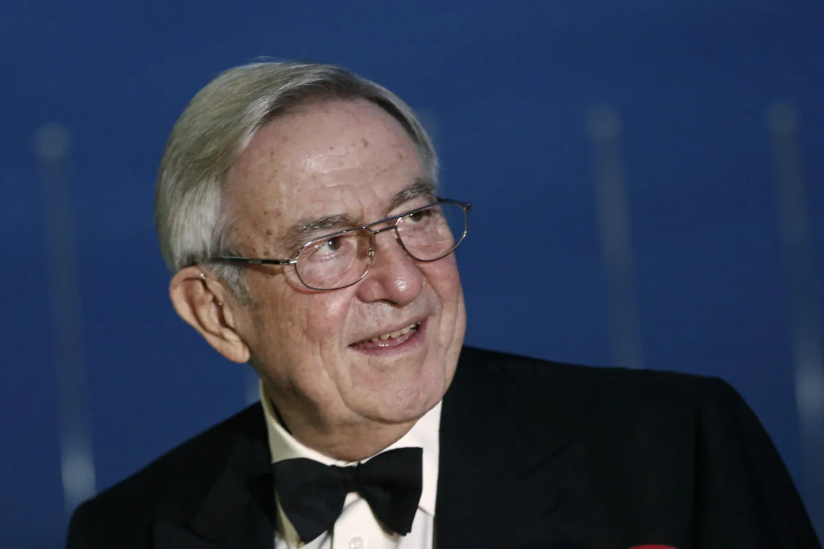 Former King Constantine II of Greece arrives at the Yacht Club of Greece in Piraeus, near Athens, Greece, on Sept. 18, 2014. (Petros Giannakouris/AP Photo)