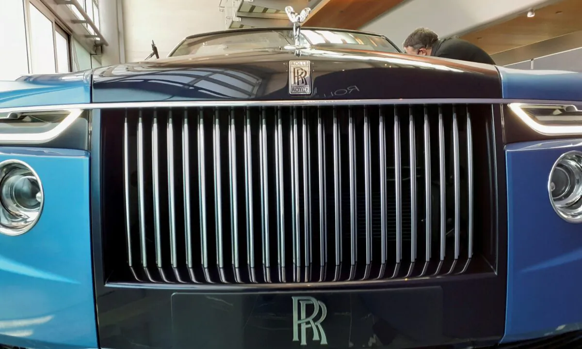 A hand made Rolls-Royce described as 'the most refined picnic facility on earth' is unveiled at the company's factory in Goodwood, Britain, on May 27, 2021. (Stuart McDill/Reuters)