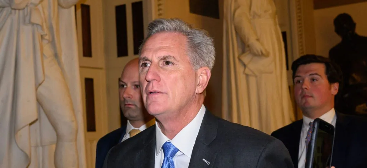 US House Speaker Kevin McCarthy (R-CA) walks to the Speaker's Ceremonial Office at the US Capitol in Washington on Jan. 9, 2023. (Mandel Ngan/AFP via Getty Images)