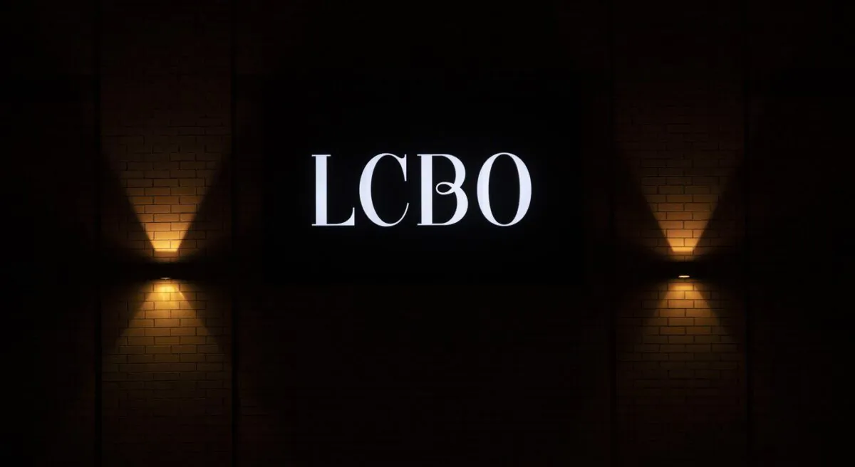 The LCBO logo is illuminated on the wall of a store Mar. 30, 2021 in Ottawa.(The Canadian Press/Adrian Wyld)