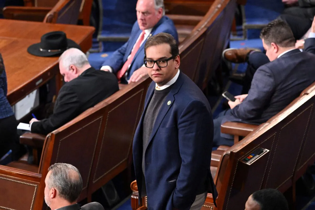 Then-Rep.-elect George Santos (R-N.Y.) in Washington on Jan. 5, 2023. (Mandel Ngan/AFP via Getty Images)