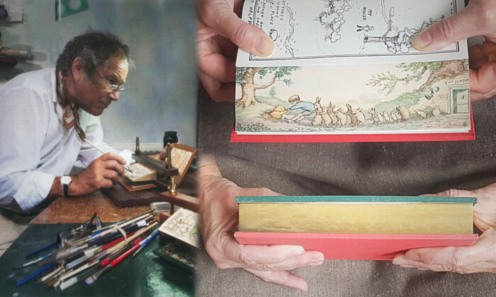 World’s Last Working Fore-Edge Painter Creates ‘Vanishing’ Images on the Gilded Pages of Books
