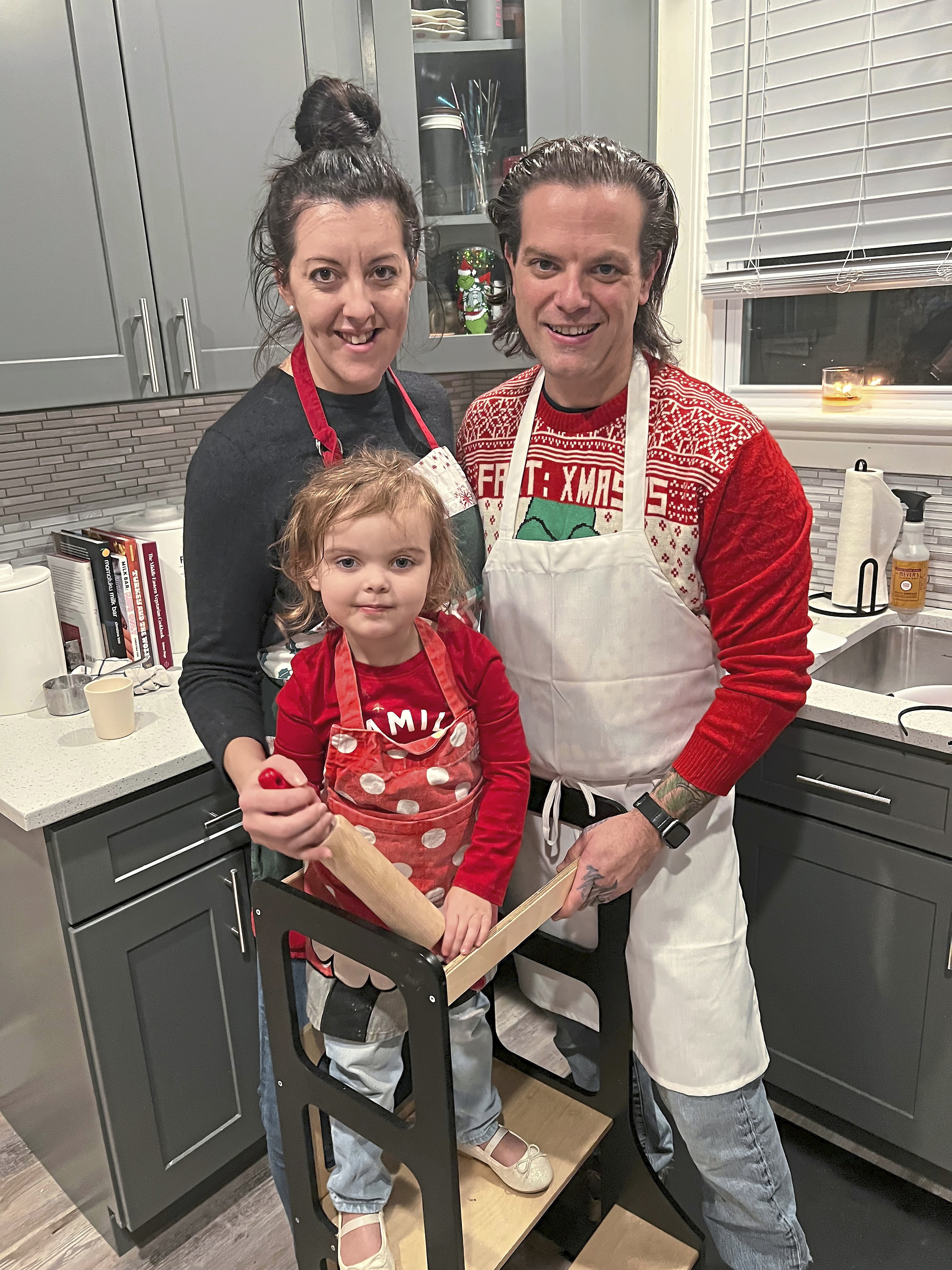 Lindsay and Dustin Gardner with their 3-year-old daughter, Ellie