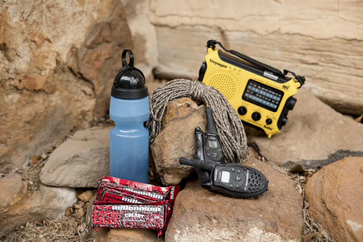 Backup forms of
communication, such as a radio
and walkie-talkies, are a crucial
part of emergency preparedness. (Sarah Jane Quinette)