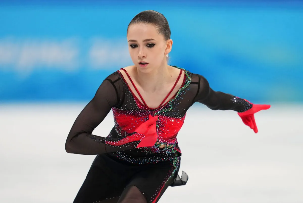 Russian figure skater Kamila Valieva during the Women Single Skating Free Skating at the Beijing 2022 Winter Olympic Games at Capital Indoor Stadium in Beijing on Feb. 17, 2022. (Aleksandra Szmigiel/Reuters) 