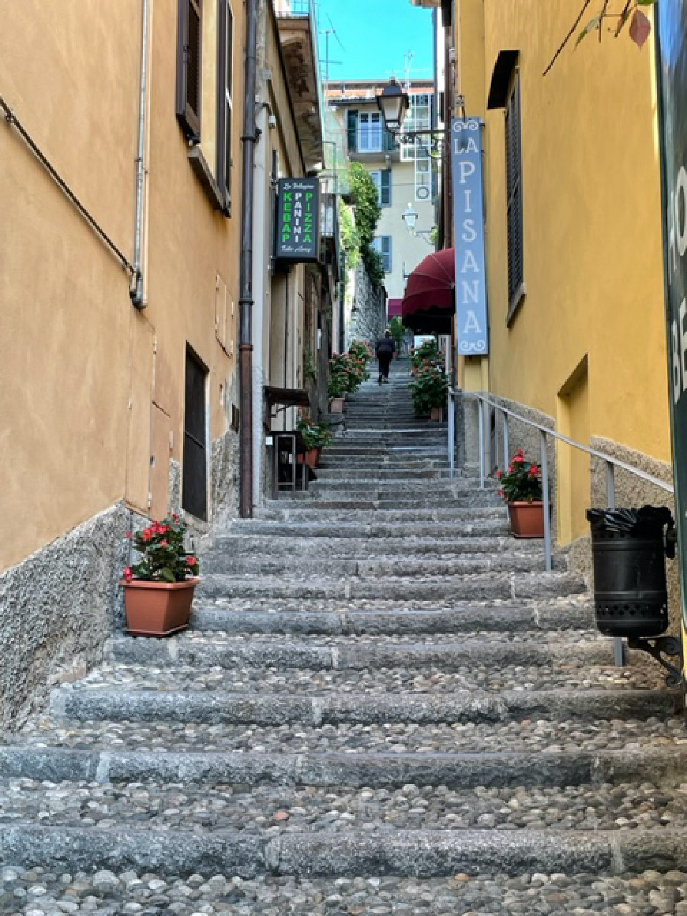 Steep walkways in Italy’s Lake Como 