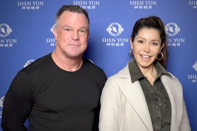 Jeff Williford and Angela Guevara attended Shen Yun’s matinee at Zellerbach Hall, on Jan. 15, 2023. (NTD)