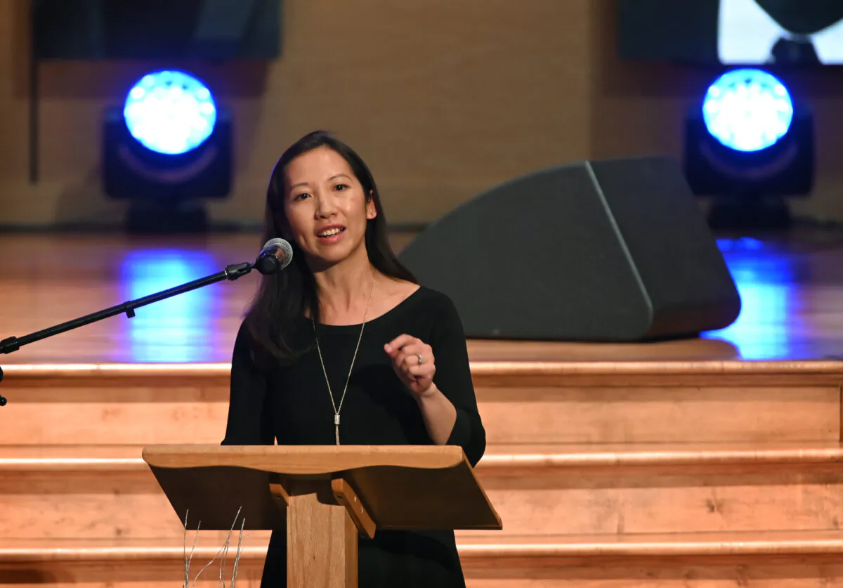 Dr. Leana Wen speaks during the funeral services for late U.S. Representative Elijah Cummings (D-Md.) at the New Psalmist Baptist Church in Baltimore, Md., on Oct. 25, 2019. (Lloyd Fox/Pool/Getty Images)