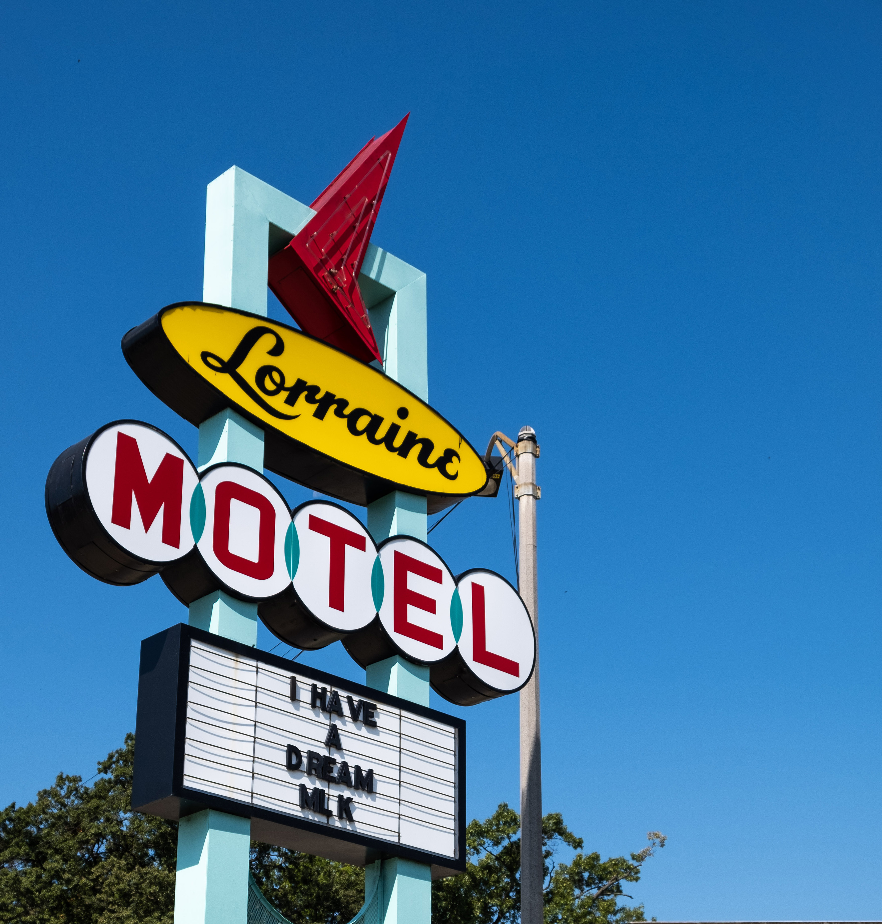 A sign for the Lorraine Motel