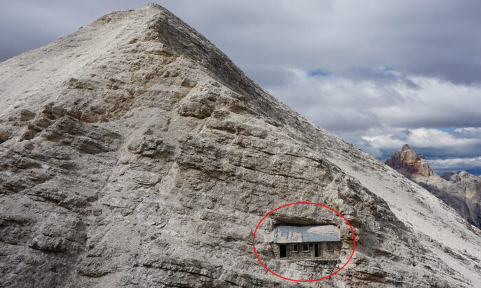 The Loneliest Refuge: WWI Alpine Shelter Embedded in Sheer Rock Face of Italy's Dolomites