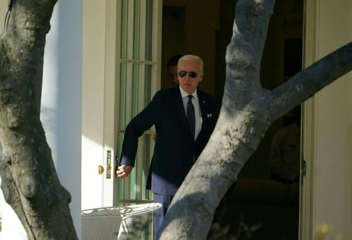 President Joe Biden walks to the Oval Office of the White House on Jan. 16, 2023. (Andrew Caballero-Reynolds/AVP via Getty Images)