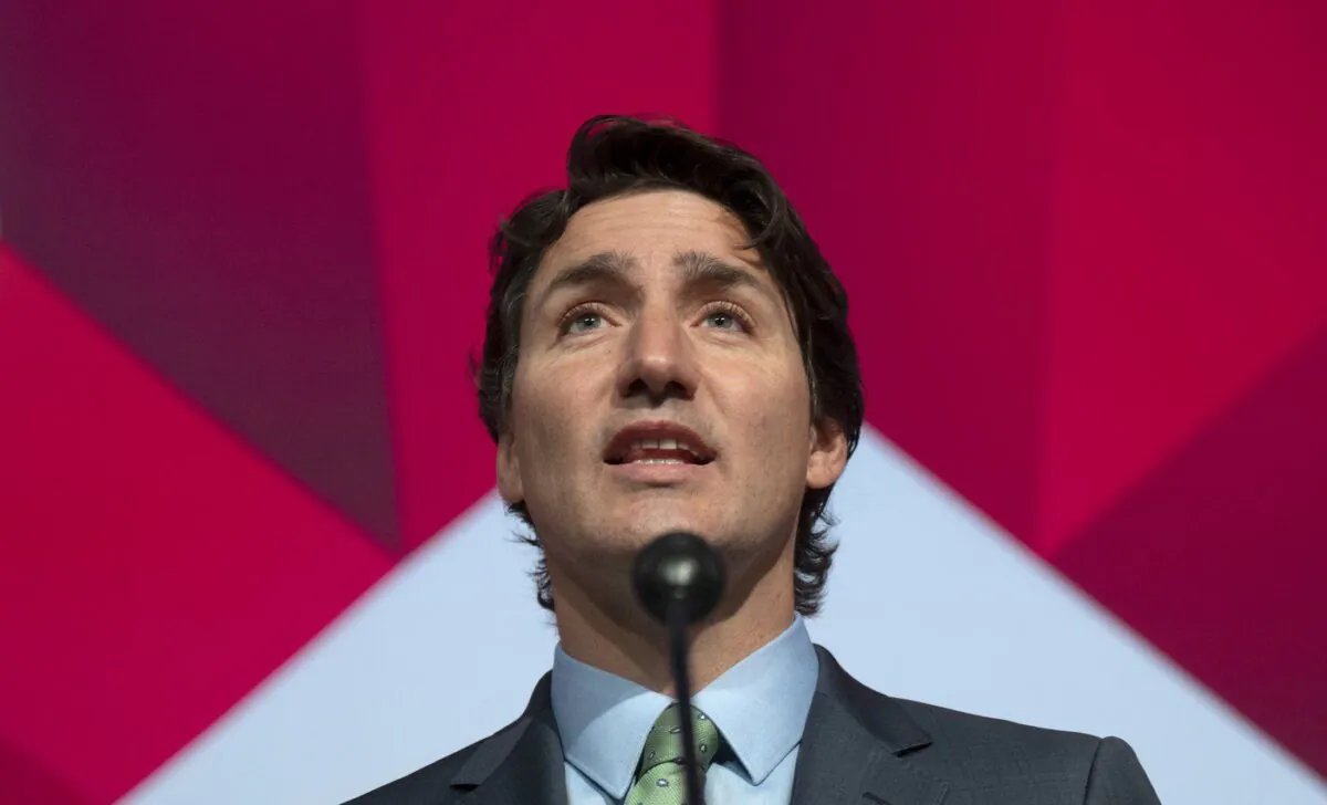 Prime Minister Justin Trudeau delivers a keynote address on the Canada-Mexico relationship and North American competitiveness at the Centro University in Mexico City, Mexico, Jan.11, 2023. (The Canadian Press/Adrian Wyld)
