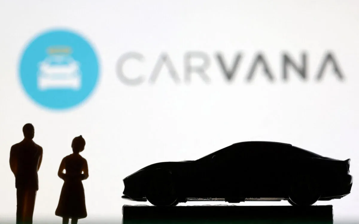 Carvana logo in an illustration taken on June 27, 2022. (Dado Ruvic/Illustration/Reuters)