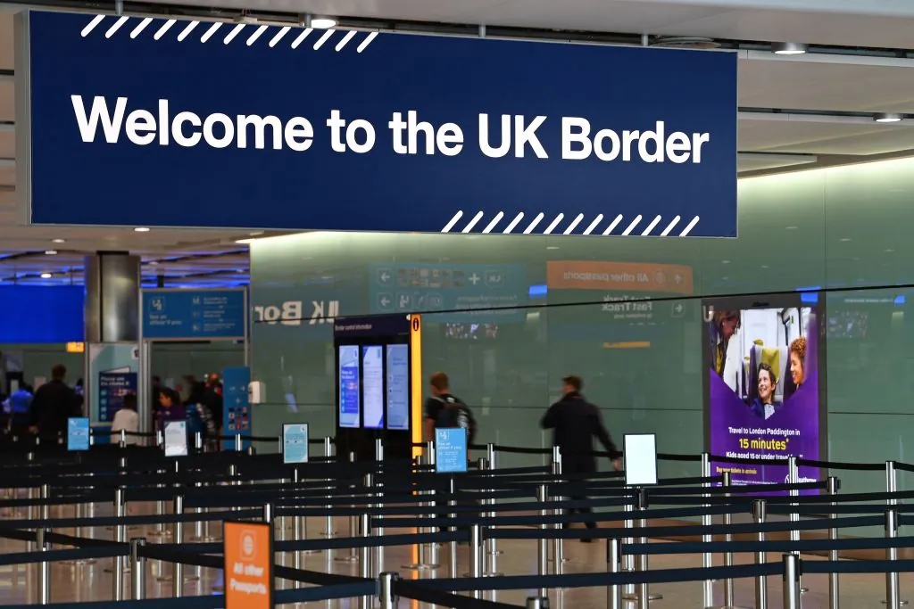 Terminal 2 arrivals area at Heathrow Airport in London on July 16, 2019. (Daniel Leal/AFP via Getty Images)